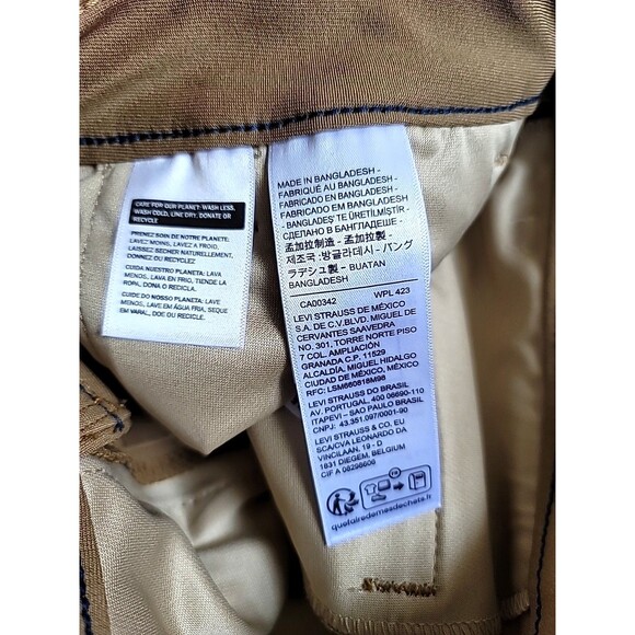 NWT Levis XX Chino Standard Tech High Stretch Men’s UPF Pants-Brown Walnut 38x32 - Picture 11 of 11